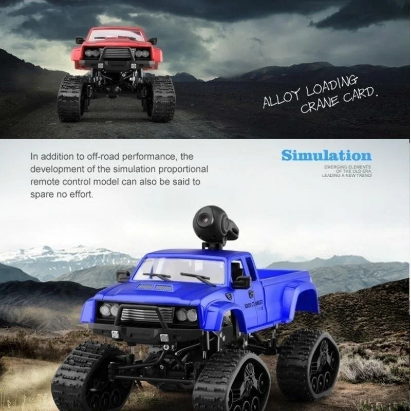 4WD Электрический RC гусеничный грузовик 2,4 ГГц 1/16 Масштаб RC грузовик 480P HD камера Высокая скорость монстр грузовик дорожная Багги 20-25Mins