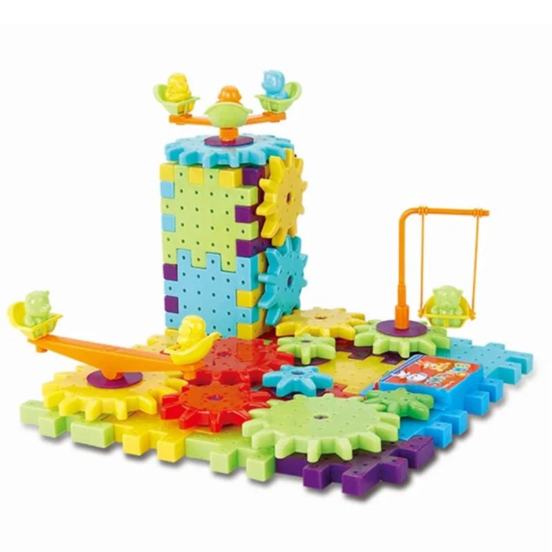 81 шт. электрические шестерни блоки для детей 3D головоломка строительные