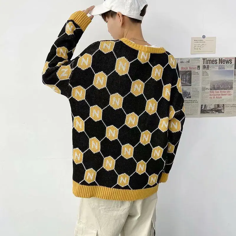 

Autumn winter sweater loose sweater crew neck sweater