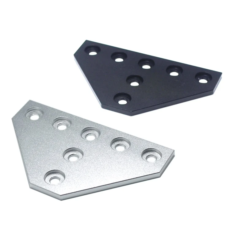 

Anodized 7 hole T joining plate for v-slot aluminum profile