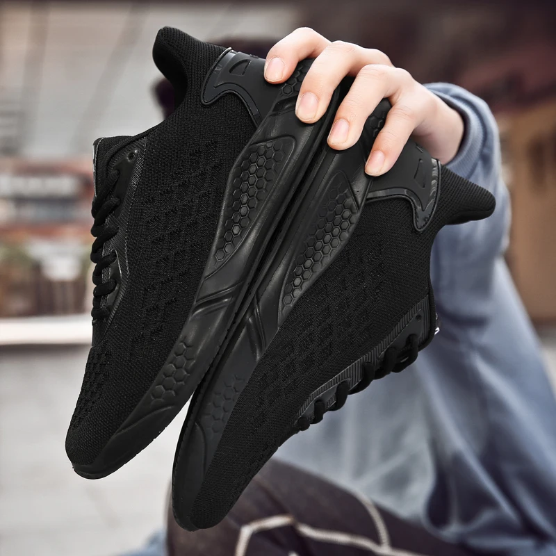

Men Lazy Casual Shoes Outdoor Sport Sneaker Hot Sale Male Mesh Non-slip Jogging Training Walking Shoes Black Gray Zapatillas