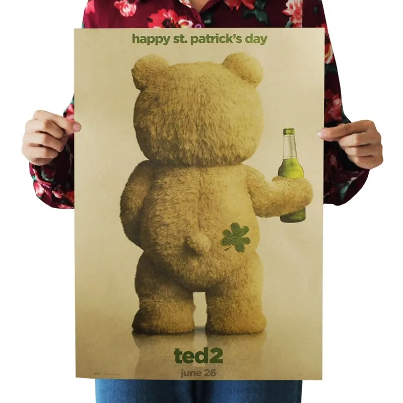 Movie Ted Kraft Paper Poster Home Room Bedroom Wall Decorative Painting Core 50.5x35cm