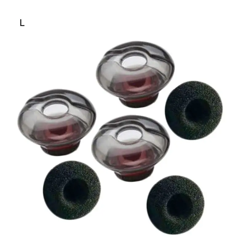 

1Set Clear Earbuds Tips Eargels Black Foam Sponge Earphone Cover Case for Plantronics-PRO/PRO-HD V5200 Voyager LEGEND Headphones