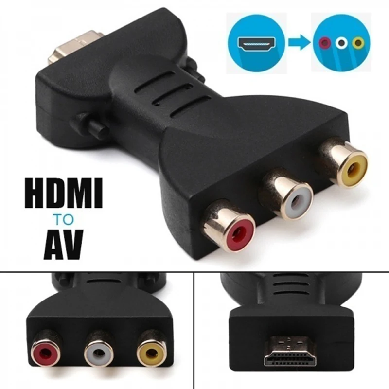 1 шт. гибкий портативный аудио-адаптер с HDMI на 3 RCA | Обустройство дома
