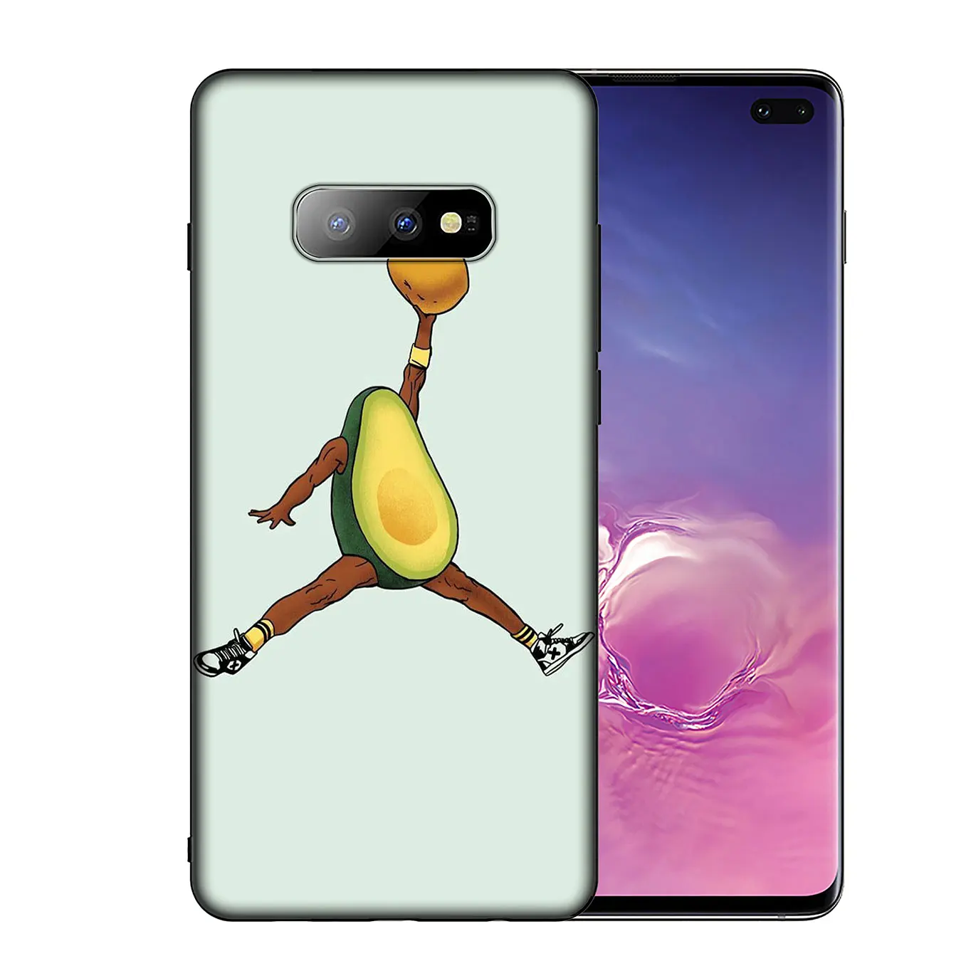 IYICAO милый черный мягкий чехол для телефона с принтом авокадо Samsung Galaxy S20 Ultra S10 Lite S9