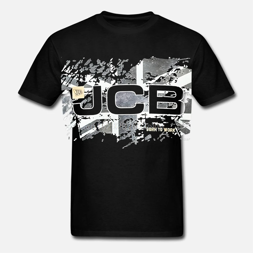 Забавная Мужская футболка белая черная новая с логотипом JCB Heritage классические