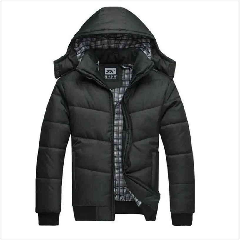 

Men's Fashion Brand Jacket Men Winter Jacket Big Size M-4XL New Arrival Casual Slim Cotton With Hooded Parkas Casaco Masculino