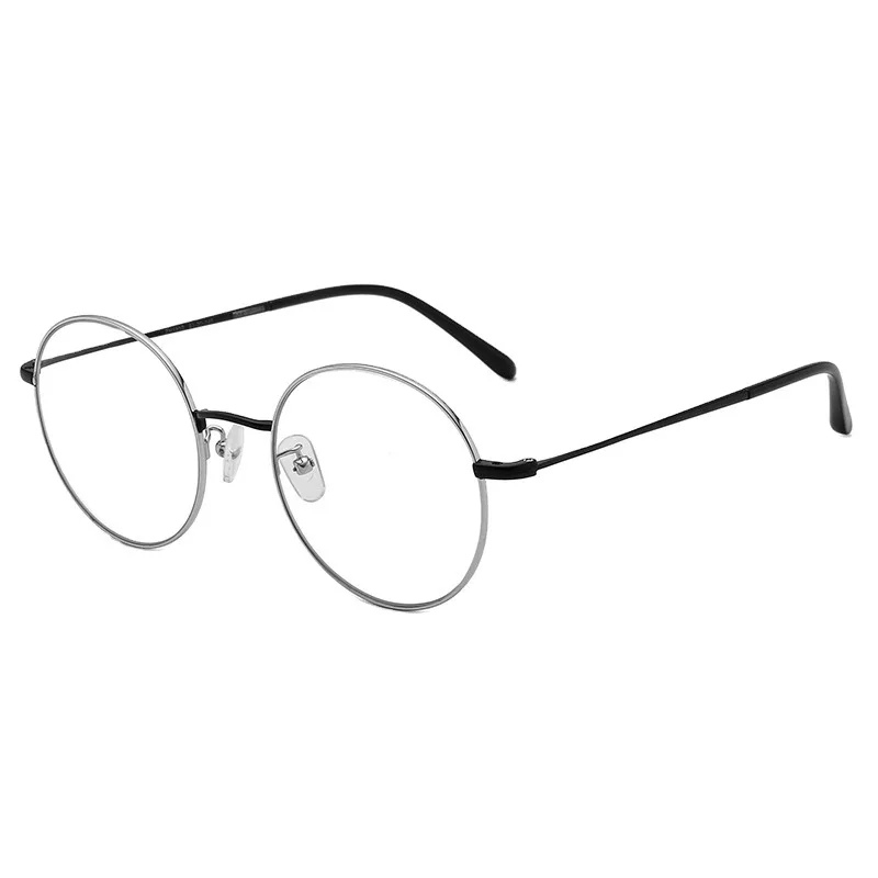 Korean Fashion Artistic round Frame Plain Glasses New Blue Glasses Women's Glasses Frame Glasses Box 1812