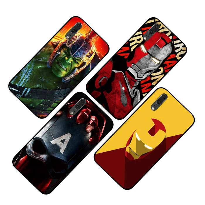Ironman и Hulk Marvel Comic черный чехол для телефона huawei P30 P20 mate 10 20 Pro Lite Nova 3 4 3i чехол