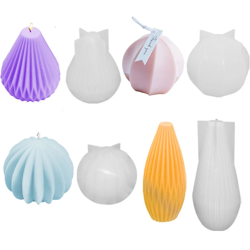 Силиконовая форма в виде грушевидной свечи для отлива ароматизированных свечей