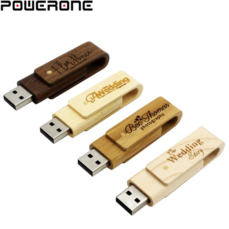 USB флеш накопитель POWERONE деревянный 4/8/16/32/64 ГБ|USB флэш-накопители| |