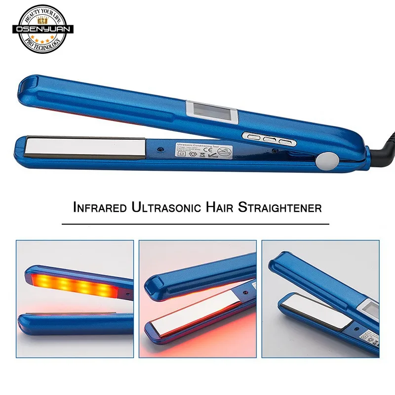 

2020 NEW LCD Ultrasonic Infrared Hair Care Cold Iron Keratin Argan Oil Recover Hair Damaged Smoothly Hair Treatment Straightener