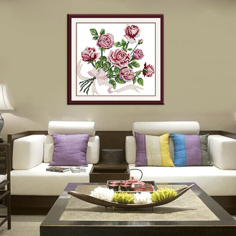 Набор для вышивки крестиком Joy Sunday с принтом 11 и 14CT китайские наборы | Дом сад