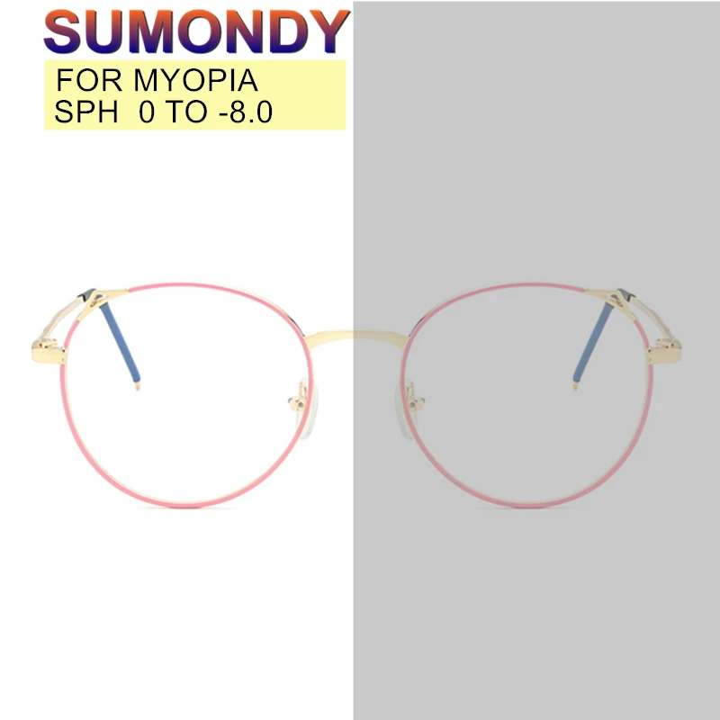 SUMONDY SPH от 0 до 8 очки по рецепту для близорукости мужчины женщины кошачьи уши синий
