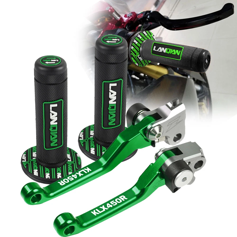 

For KAWASAKI KLX450R KLX 450R KLX450 R 2008 2009 2010 2011 2012 2013 2014 2015 Dirt Bike Brake Clutch Levers Hand Grip Handlebar