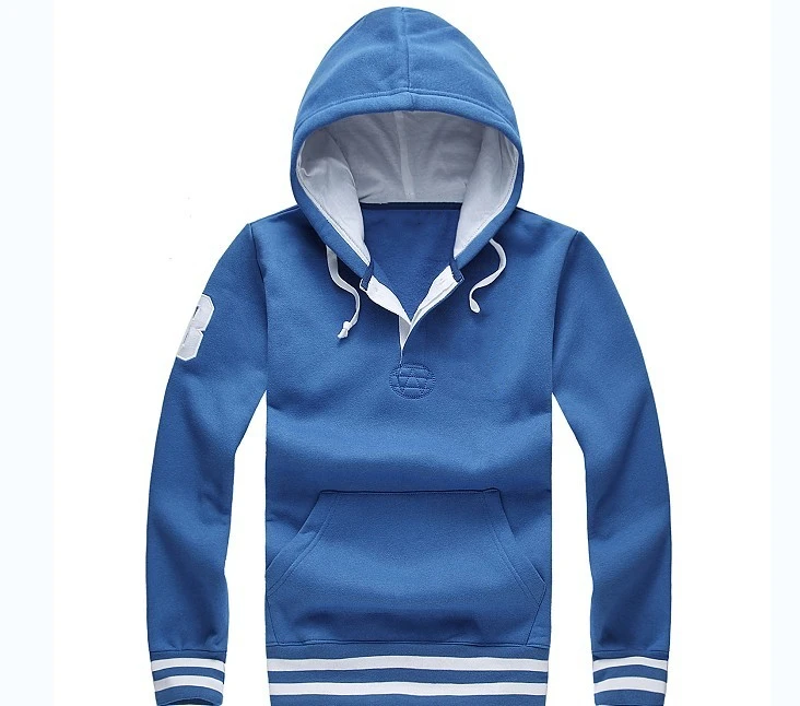 

Autumn Winter Men Big Horse Rugby Sportswear Fashion Spirit Hooded Sweatshirts Regular Fit Casual Streetwear Full Casual