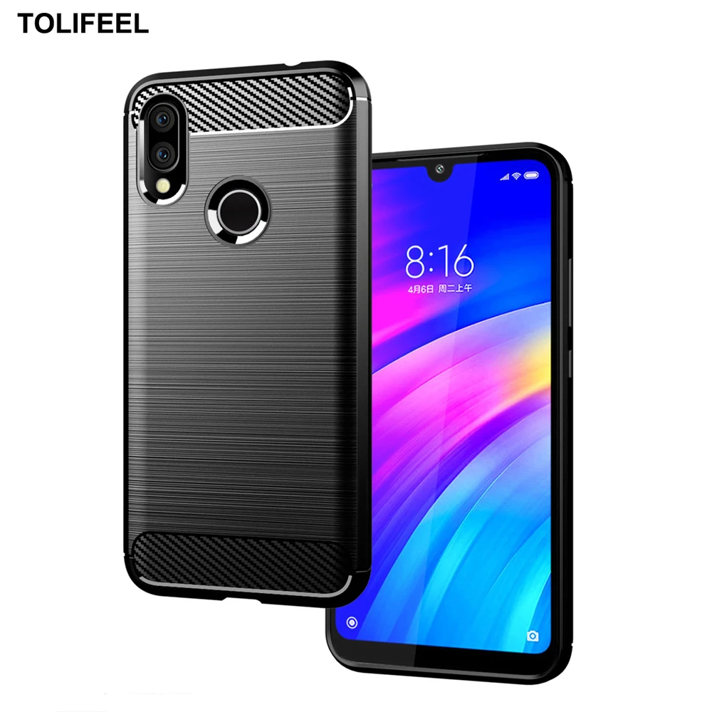 Чехол из углеродного волокна для Xiaomi Redmi 5 Plus 5A 6 6A 7 7A 8 8A Note 4X Pro S2 мягкая силиконовая
