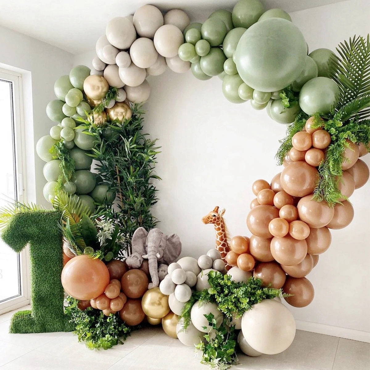

Jungle Safari Bean Green Balloon Garland Arch Chain Wedding Birthday Party Decor Kids Latex Ballon Garland Baby Shower Party