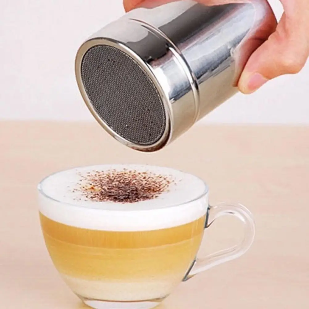 

Easy to Control Stainless Steel Chocolate Coffee Sifter Sprinkler for Pepper