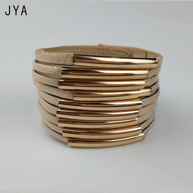 Cpop браслеты для женщин черный кожаный браслет роскошные ювелирные изделия