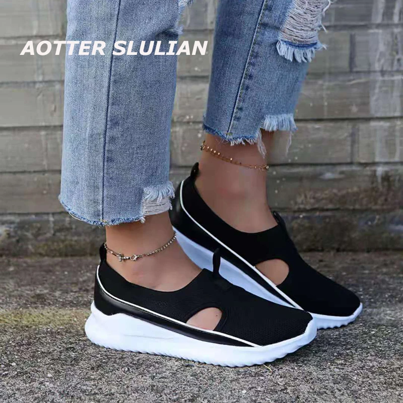 

Fashion Women Sneakers Socks Shoes Casual Black knitted Vulcanized Shoe Summer Female Trainers Tenis Feminino Mesh Loafers Mujer