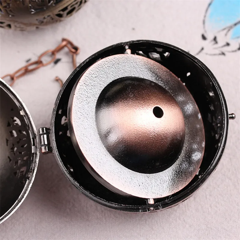 Медная полая катушка ароматическая горелка античный креативный портативный