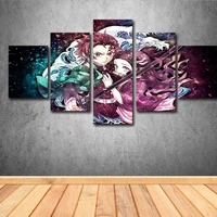 demon slayer anime wall art poster canvas painting nordic wall pictures living room decor gifts for anime fans no frame