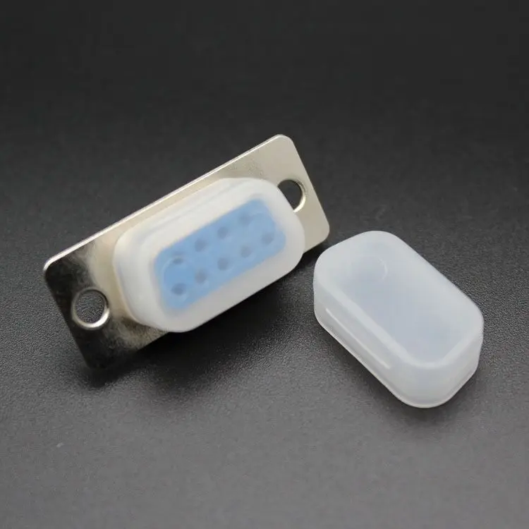 100pcs DB15 / DB9 VGA  male protection dust cap for computer screen Digital HD cable  / plug / cover / set  free shipping ELINK