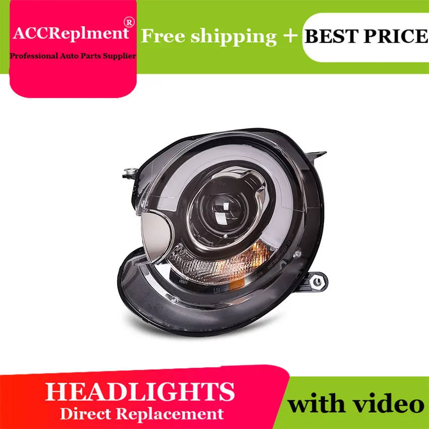 

Car styling For BMW MINI R56 headlights 2006-2013 For BMW MINI LED light bar Q5 bi xenon lens LED Bulb daylight running