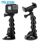 Автомобильный держатель TELESIN на присоске для GoPro 10 9 8 7 6 5 Insta360 Osmo Action SJCAM EKEN