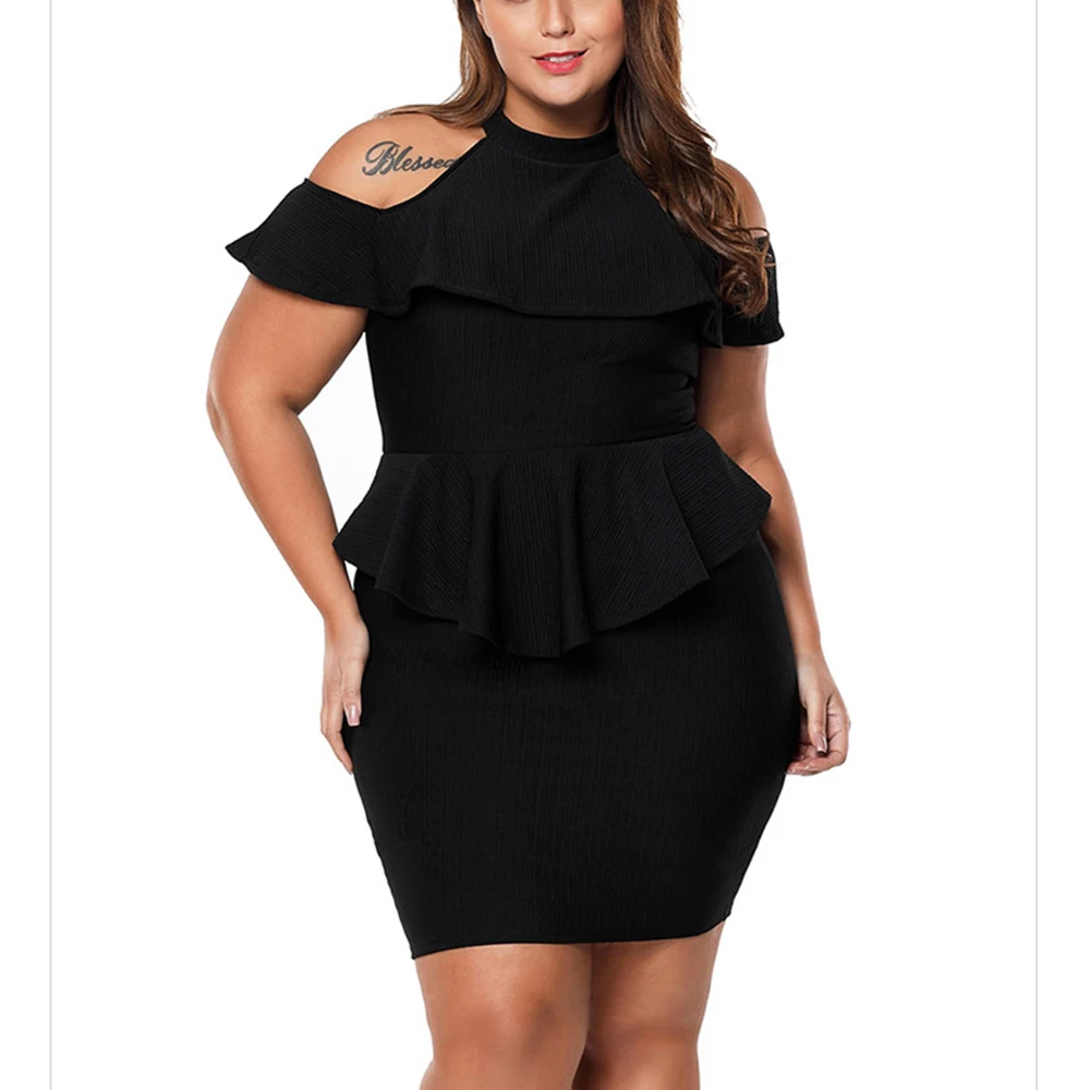 Размера плюс для женщин Bodycon вечерние платье элегантный стерлингового серебра