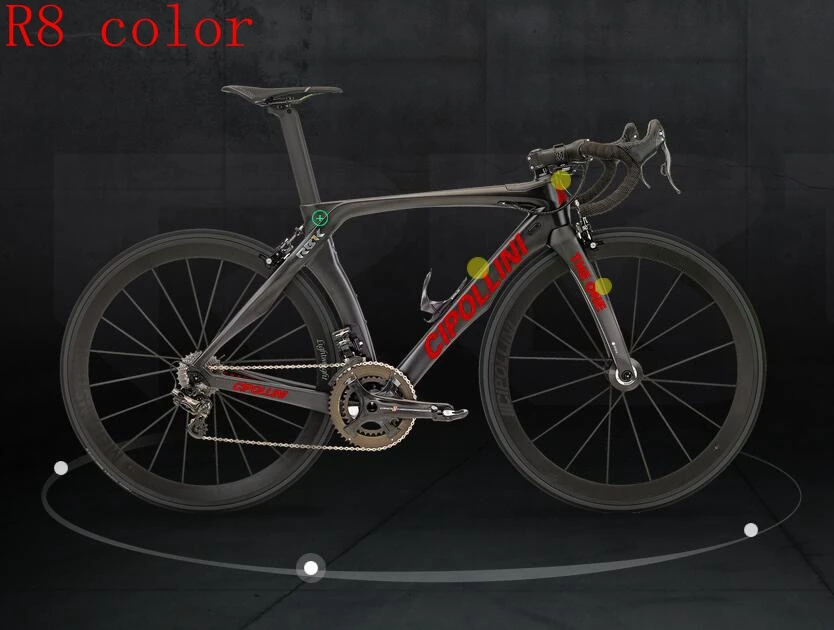 R8 color Топ Cipollini nk1k RB1K один T1100 3k красный УГЛЕРОДНЫЙ дорожные рамы велосипед набор углеродных велосипедов может быть XDB DPD корабль - Цвет: R8 color