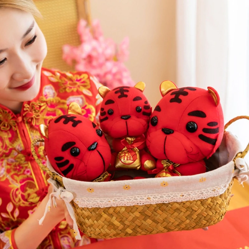 

Реалистичный Тигр мягкие животные плюшевая прочная игрушка кулон Рождество Новый год подарки для малышей девочек и детей аксессуары