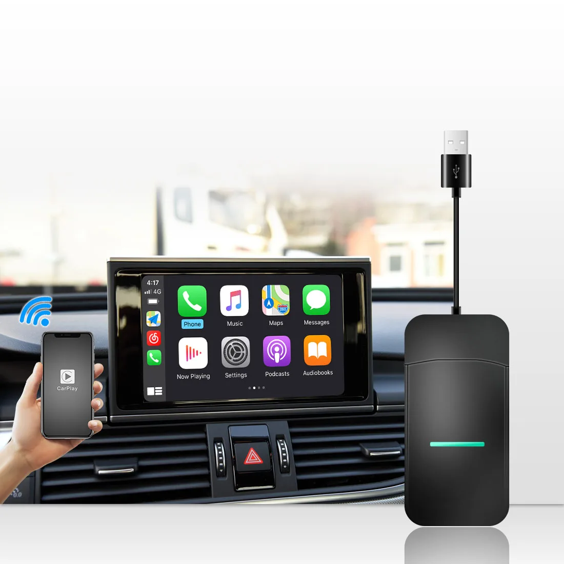 

Беспроводная система Joyeauto Android, Apple Carplay Dongle для Android, головное устройство, USB-адаптер, Wi-Fi-навигация, автомобильная игровая приставка