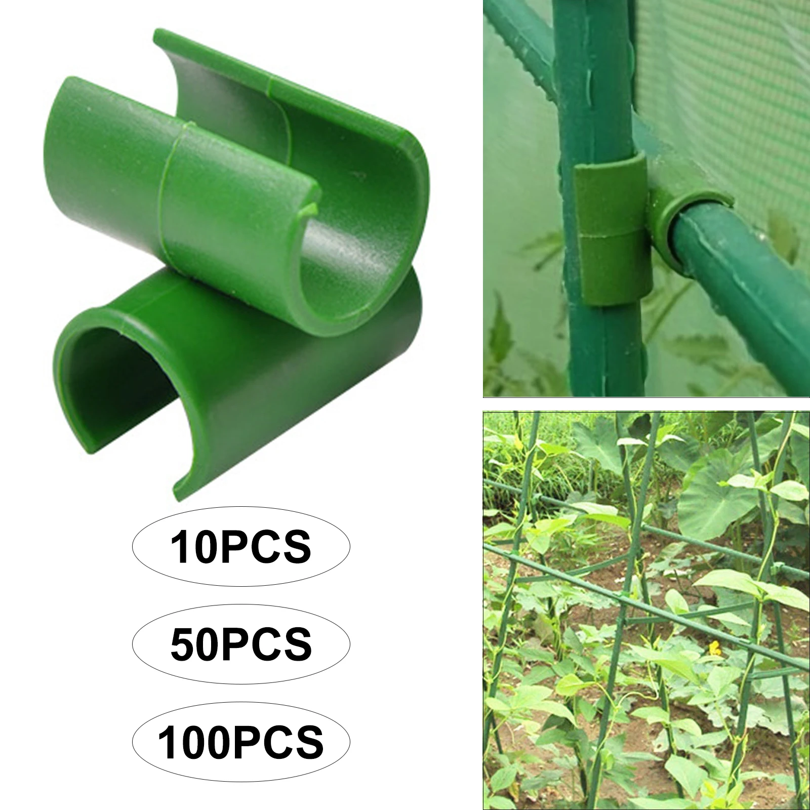 

Cross-Type Greenhouse Buckles 8mm Plastic Fastener Stakes Pipe Fixed Clamp for Home Garden Adapters