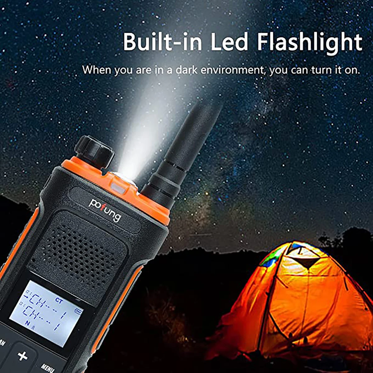 

BAOFENG UV-11R GMRS NOAA Weather Alert Long Range Walkie Talkie VOX Flashlight Support Type-C Recharge Ham Two Way Radio