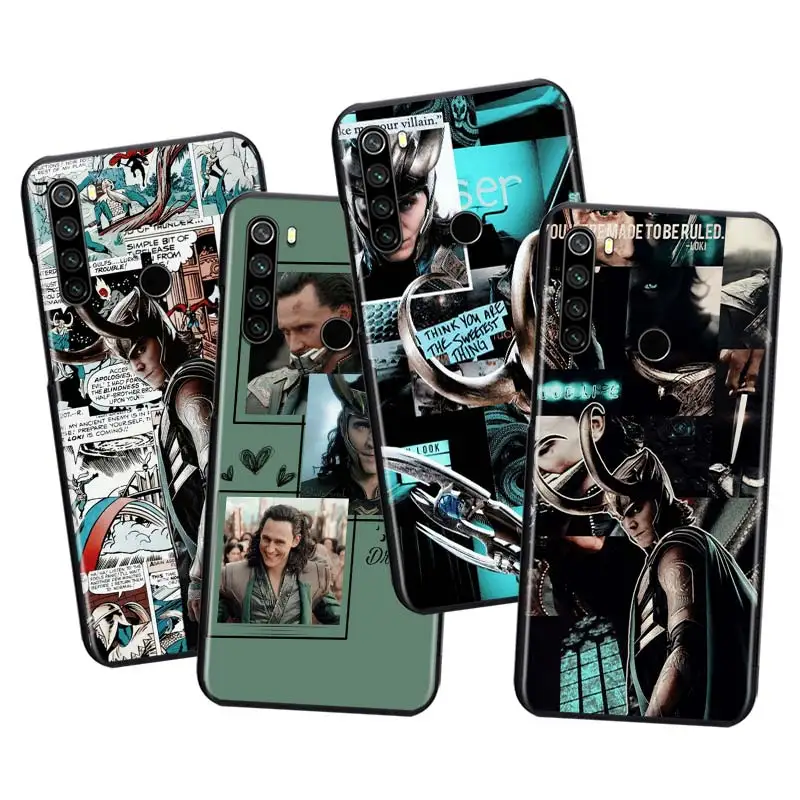 

Marvel Avengers Loki Soft TPU For Xiaomi Redmi Note10 10S 9T 9S 9 8T 8 7 6 5A 5 4 4X Prime Pro Max Black Phone Case
