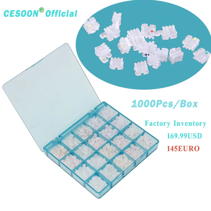 Ортодонтические зубные керамические скобы 1000 шт. стоматологические