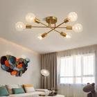 Современный Люстра-спутник осветительный прибор в скандинавском стиле, Геометрическая Золотая лампа, домашний декор, потолочный светильник для кухни лампы для гостиной