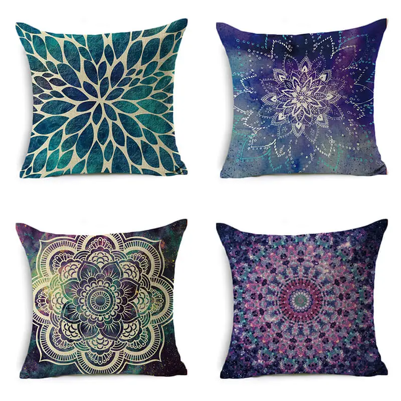 Bohemia Chair Sofa Pillow Cover Decorative Mandala Case Linen Cushion Home sofa Decoration pillowcase 18*18 inch | Дом и сад