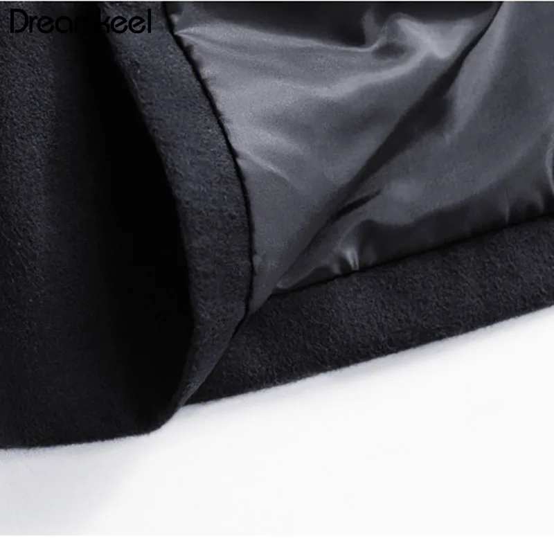 Новое осенне-зимнее шерстяное длинное пальто для мужчин теплое Черное деловое