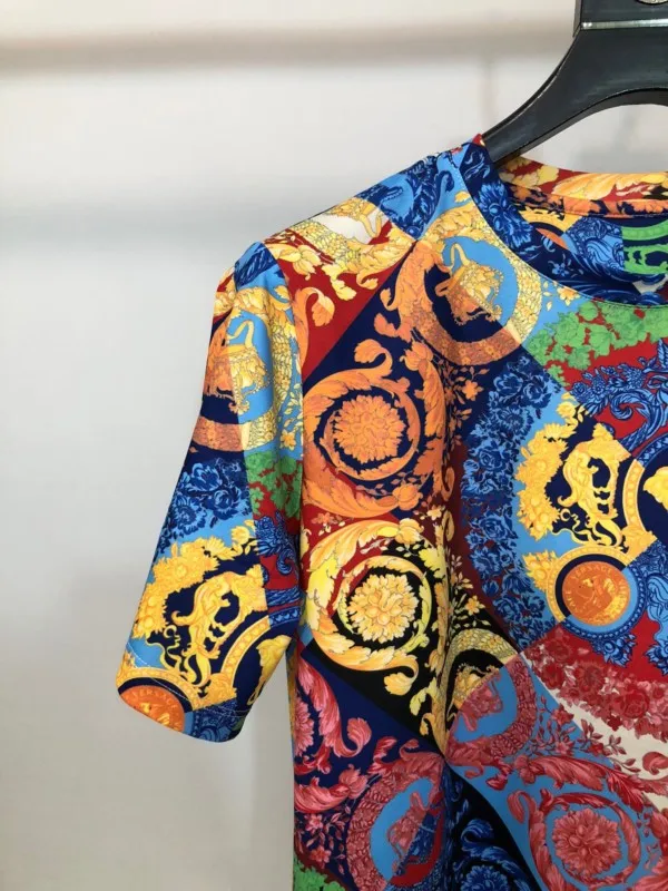 2023 красочные футболки с цветочным принтом Мужская одежда роскошные Брендовые