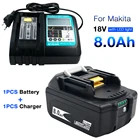 Набор аккумуляторов + зарядное устройство) BL1880 14,4 Ач литий-ионный аккумулятор для Makita 18 в BL1860 BL1850 BL1830 + DC18RC зарядное устройство для Makita-18 в