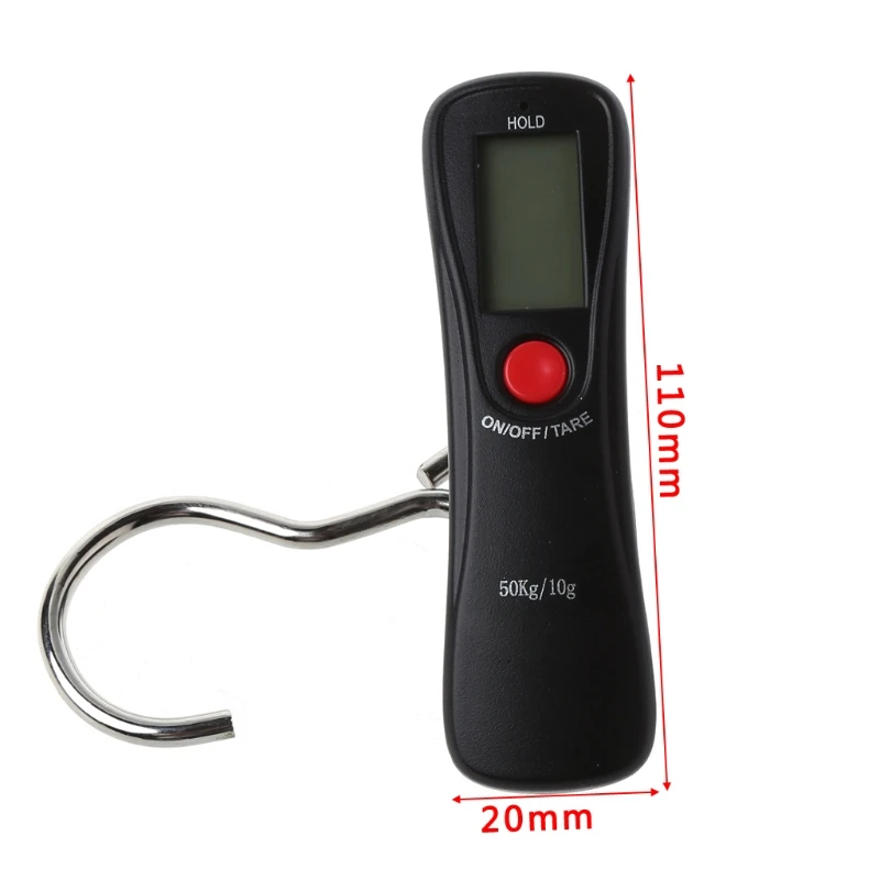 

50kg/10g Portable Electronic Digital LCD Travel Luggage Weight Hanging Hook Scale N1HF