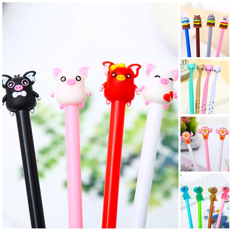 Креативный МИЛЫЙ Тоторо розовый рисунок с котом гель кавайные ручки одежда Funny