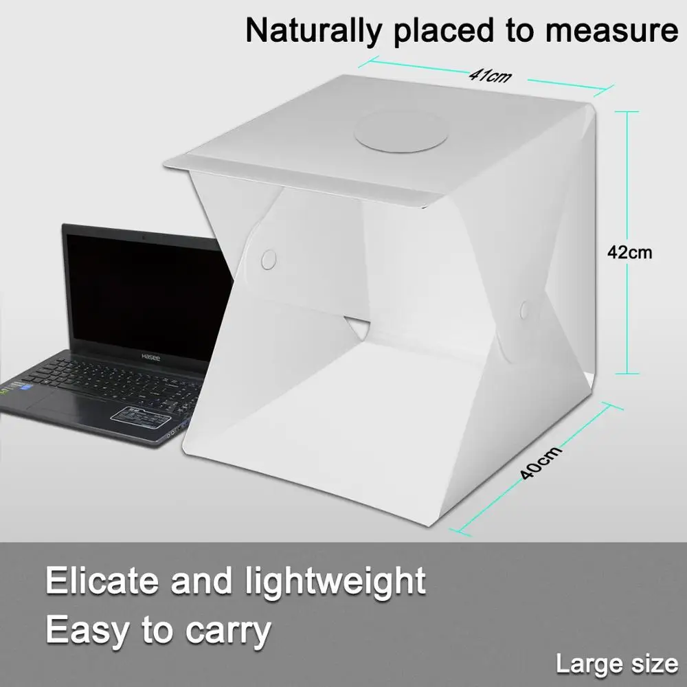

Mini Foldable Light-Box Dual LED Photography Photo Studio Softbox light box Portable Adjustable Shooting Tent For DSLR Camera