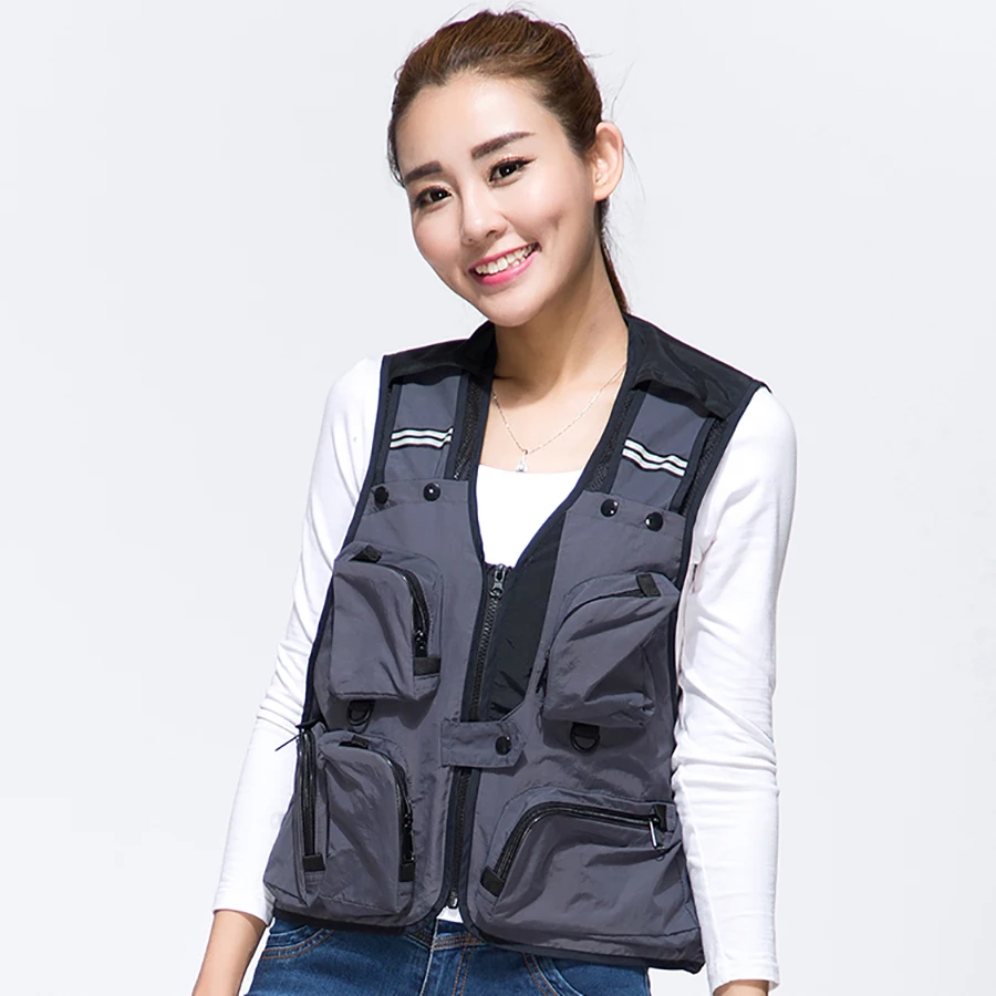 Тонкий водонепроницаемый жилет для фотосъемки на открытом воздухе рыбалки с