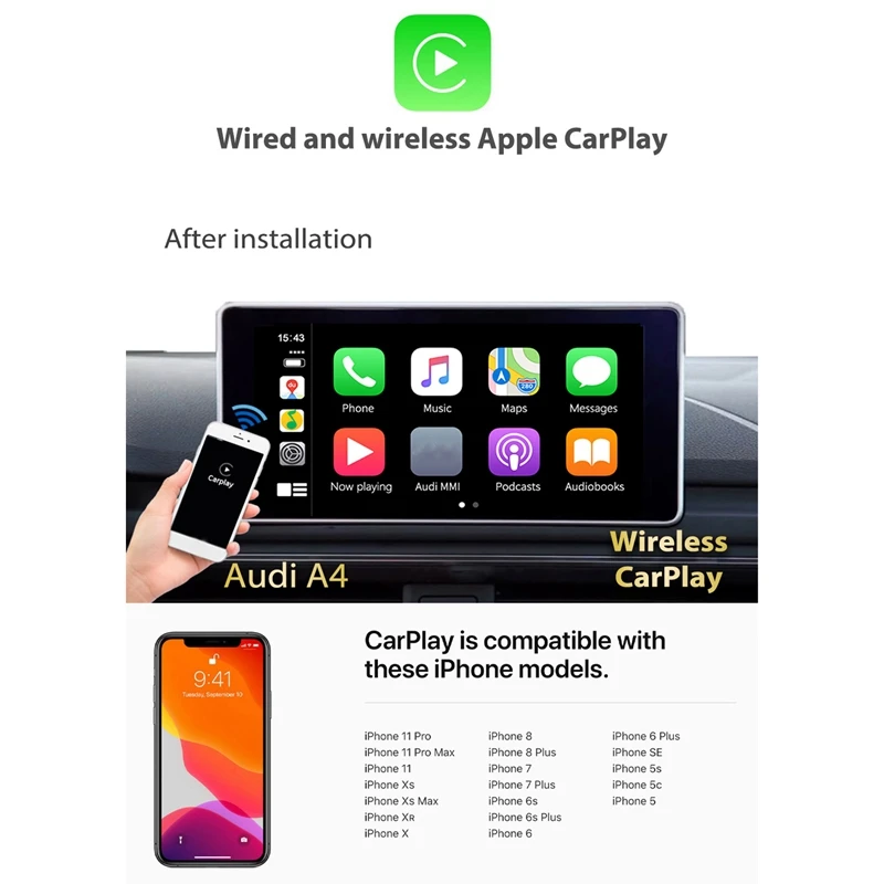 Автомобильный беспроводной приёмник Carplay Android Auto Interface Box для смартфона приемник