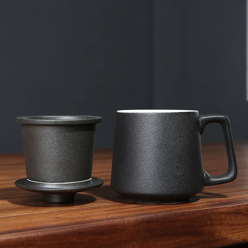 Керамическая чашка для воды с крышкой лайнер фильтр бытовой большой вместимости