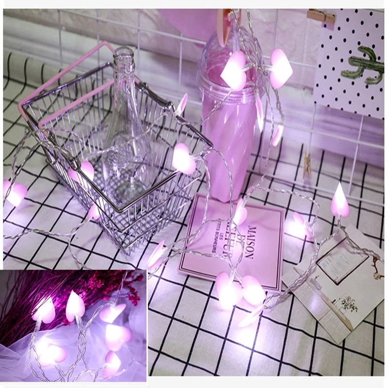 

Fairy Lights 1M/3M Cotton Love String Lights Battery-operated Garland Festoon Led Light Outdoor Garland Lights Christmas Lights